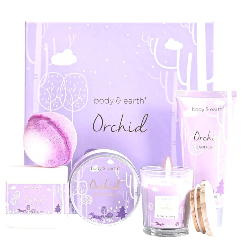 Body & Earth Deluxe 5 Piece Gift Set - Orchid - Picture 3 of 8